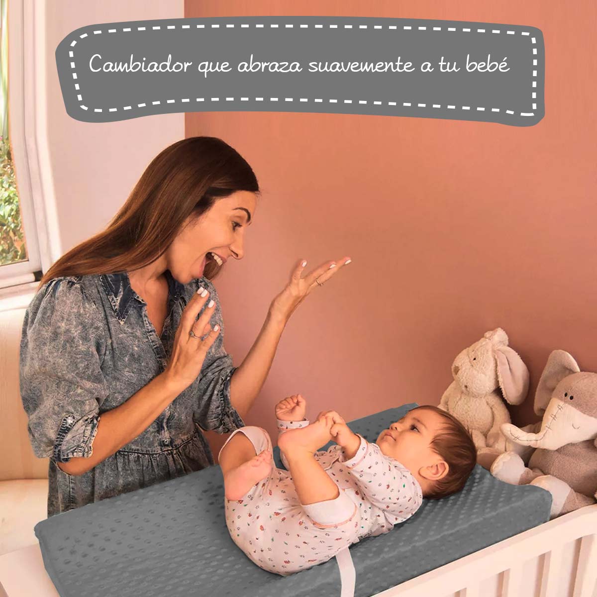 Cambiador De Pañales Bebé Impermeable Con Funda Removible