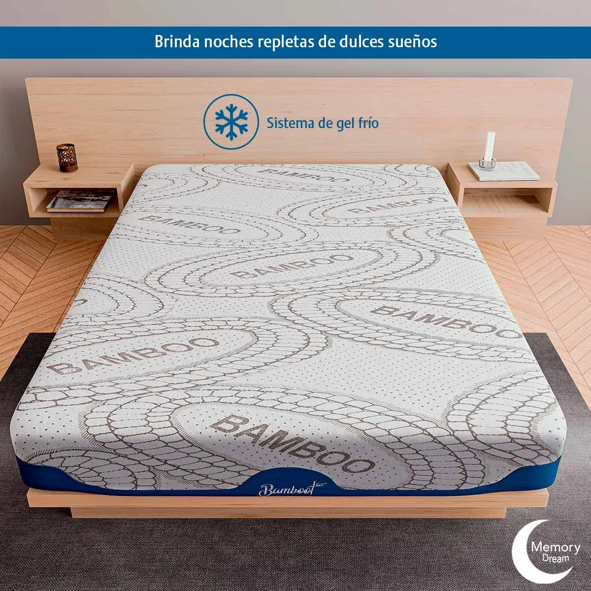 Colchón Memory Foam Bamboo En Caja 10 Años Garantía King