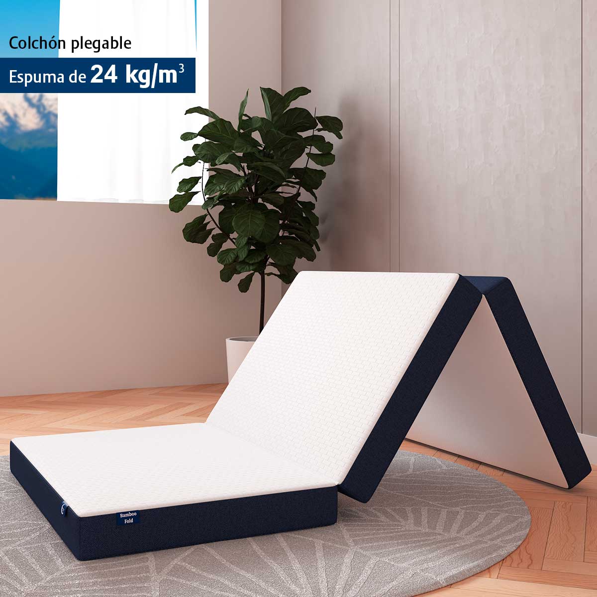 Colchón Individual Memory Plegable Espuma Visitas Suave