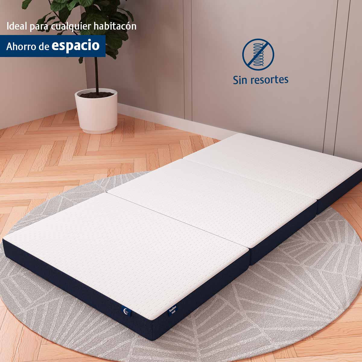 Colchón Individual Memory Plegable Espuma Visitas Suave
