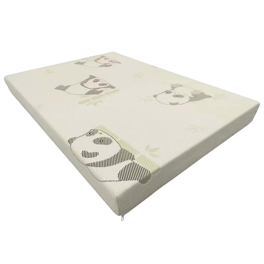 Colchon Cuna Bebe Memory Funda Lavable Tela Bamboo 140x80x9
