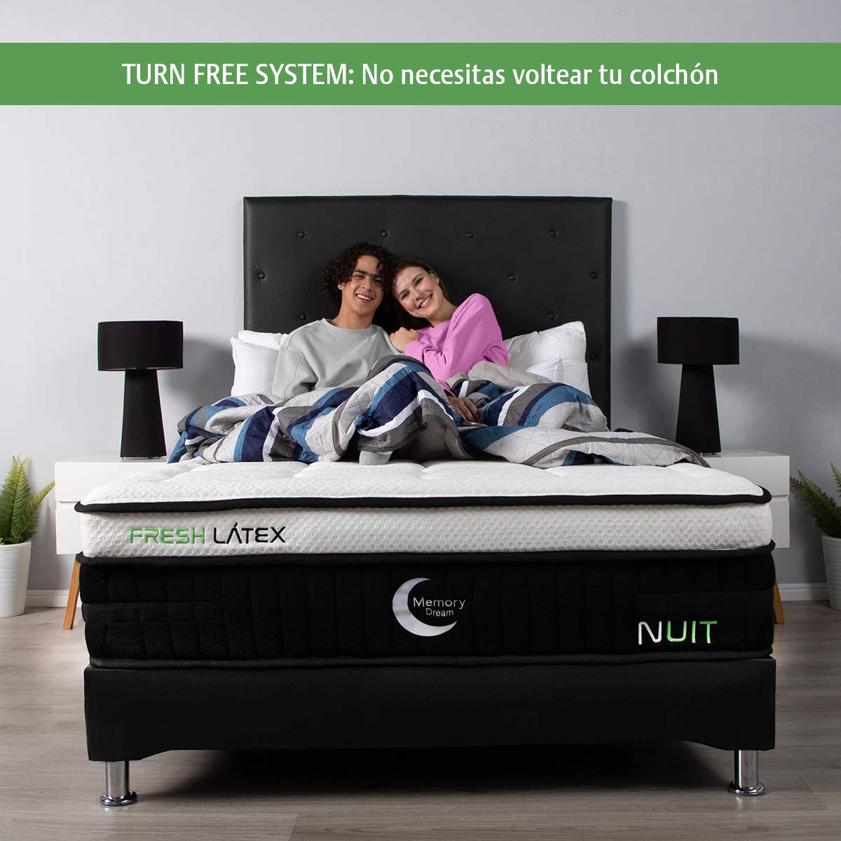 Colchón Fresh Latex Memory Foam Queen Size
