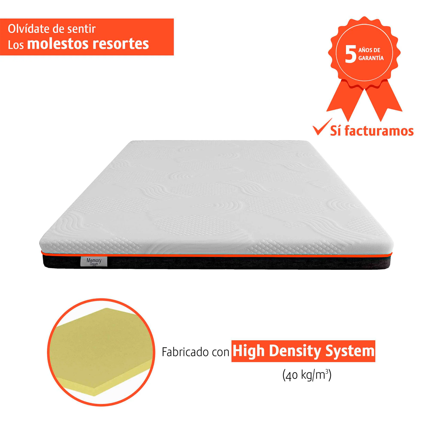 Colchón Individual Memory Foam 5 Años De Garantia Oferta