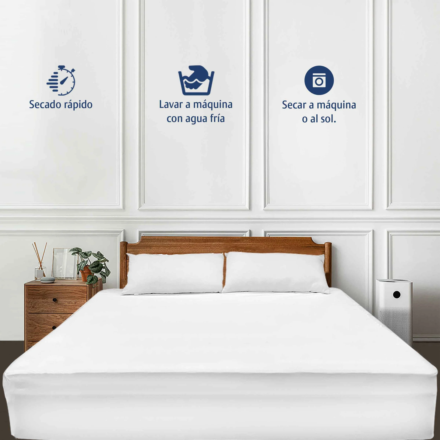 Protector Cubre Colchón Memory Dream Impermeable Queen Size