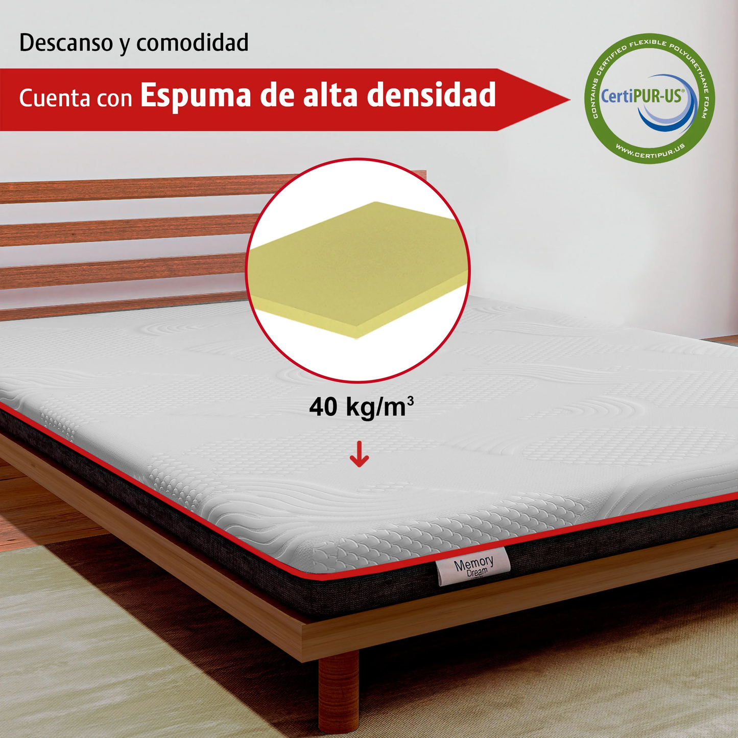 Colchón Matrimonial Memory Dream Red