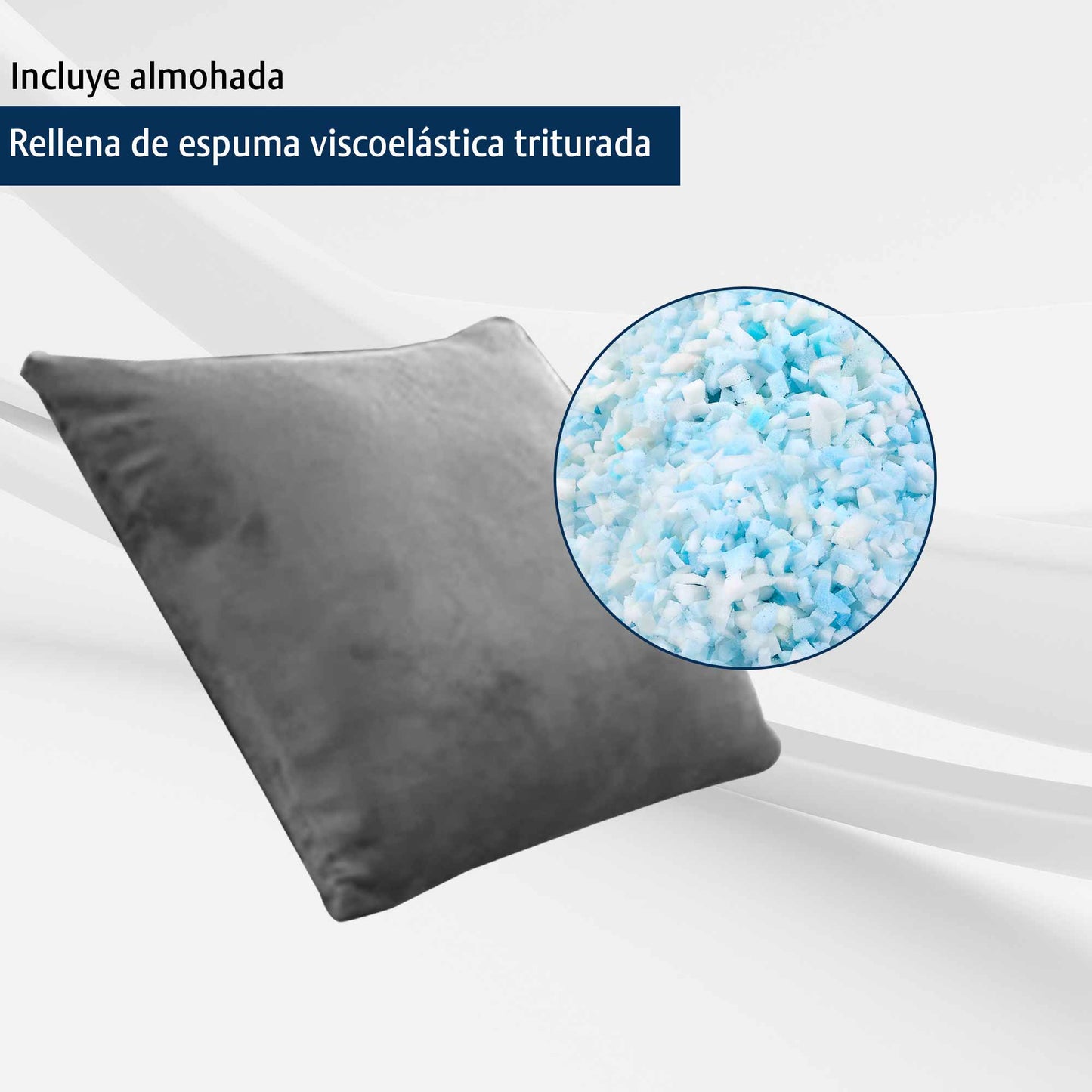 Sofa Cama Individual Memory Sillon Puff Plegable 60x190x15