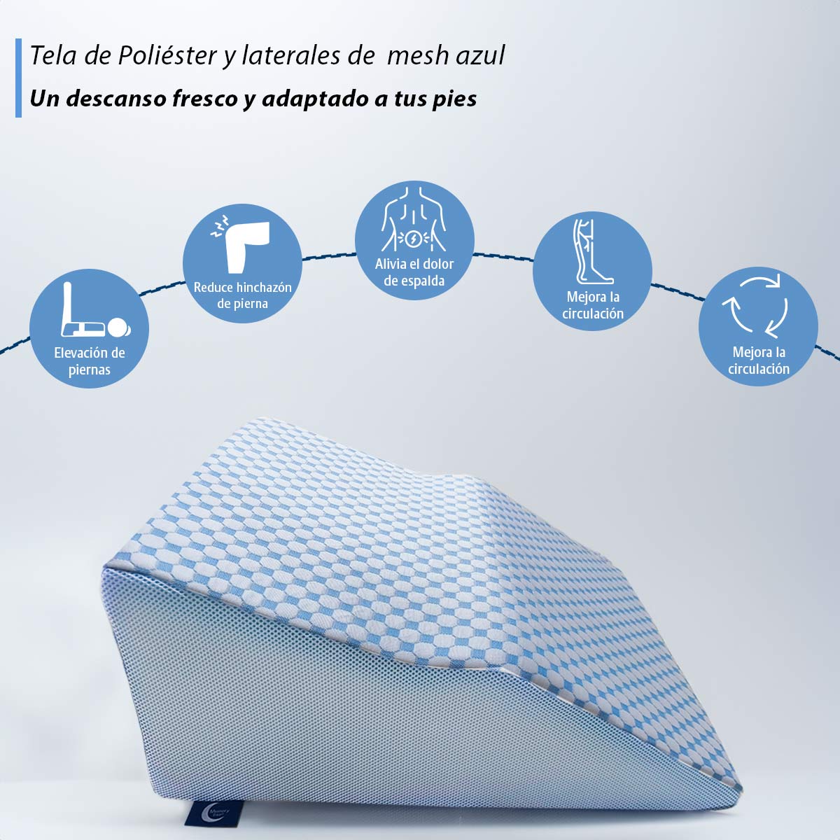 Almohada Ortopedica Reposa Piernas Hinchazon Memory Foam