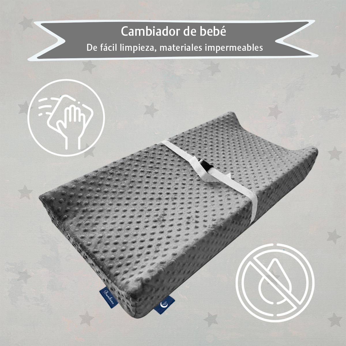 Cambiador De Pañales Bebé Impermeable Con Funda Removible
