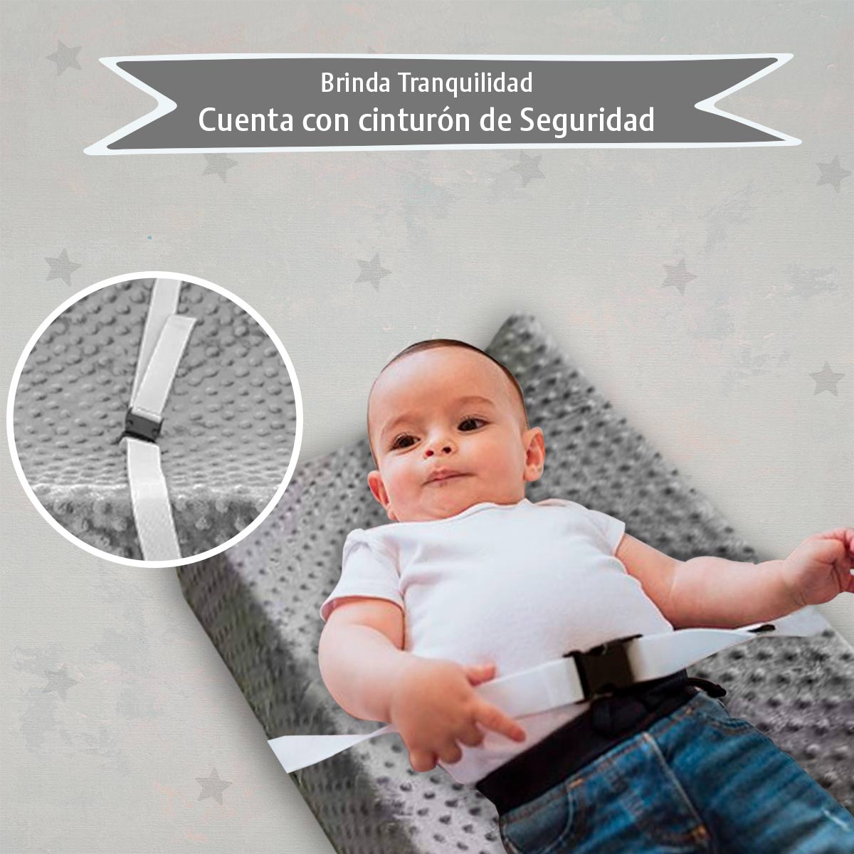 Cambiador De Pañales Bebé Impermeable Con Funda Removible