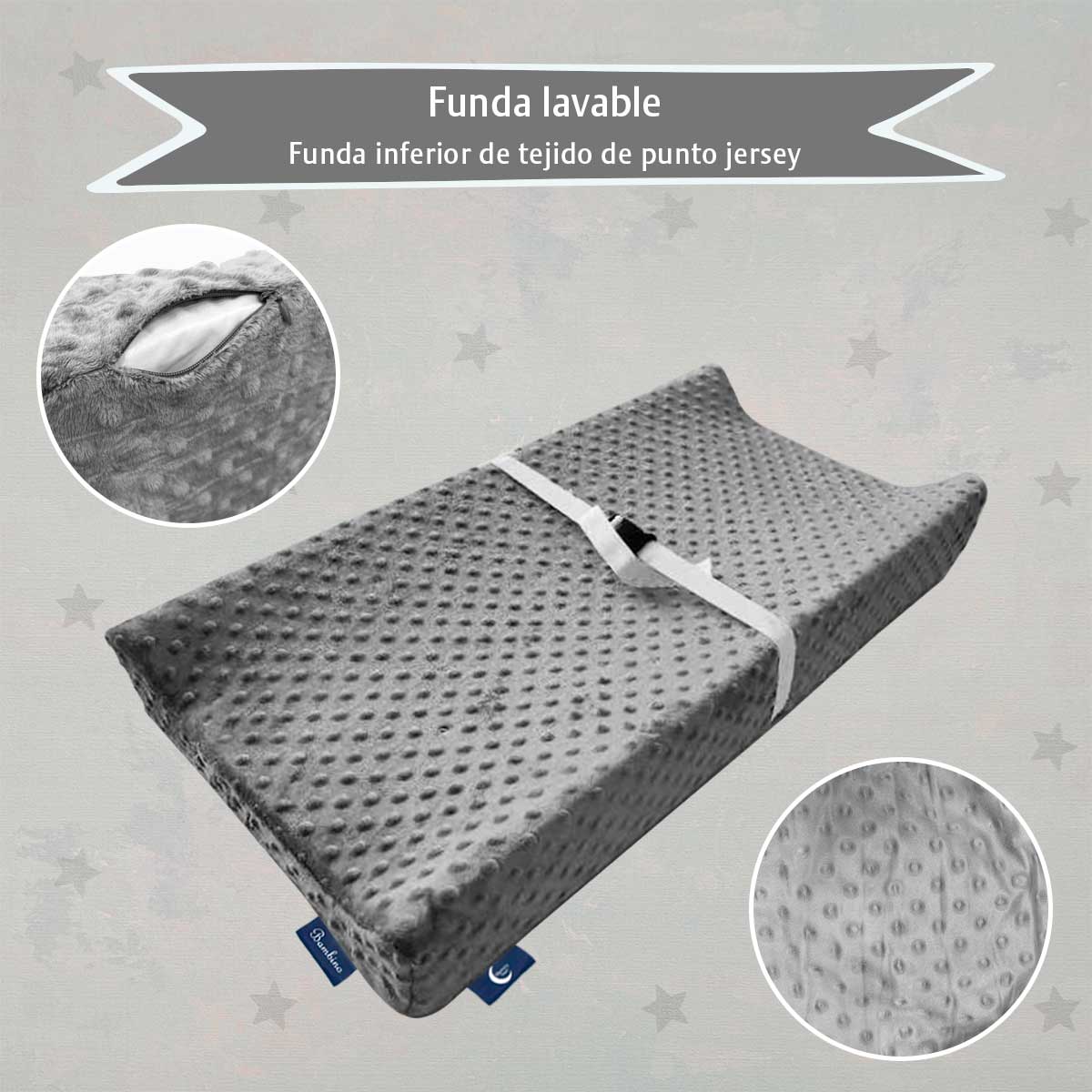 Cambiador De Pañales Bebé Impermeable Con Funda Removible