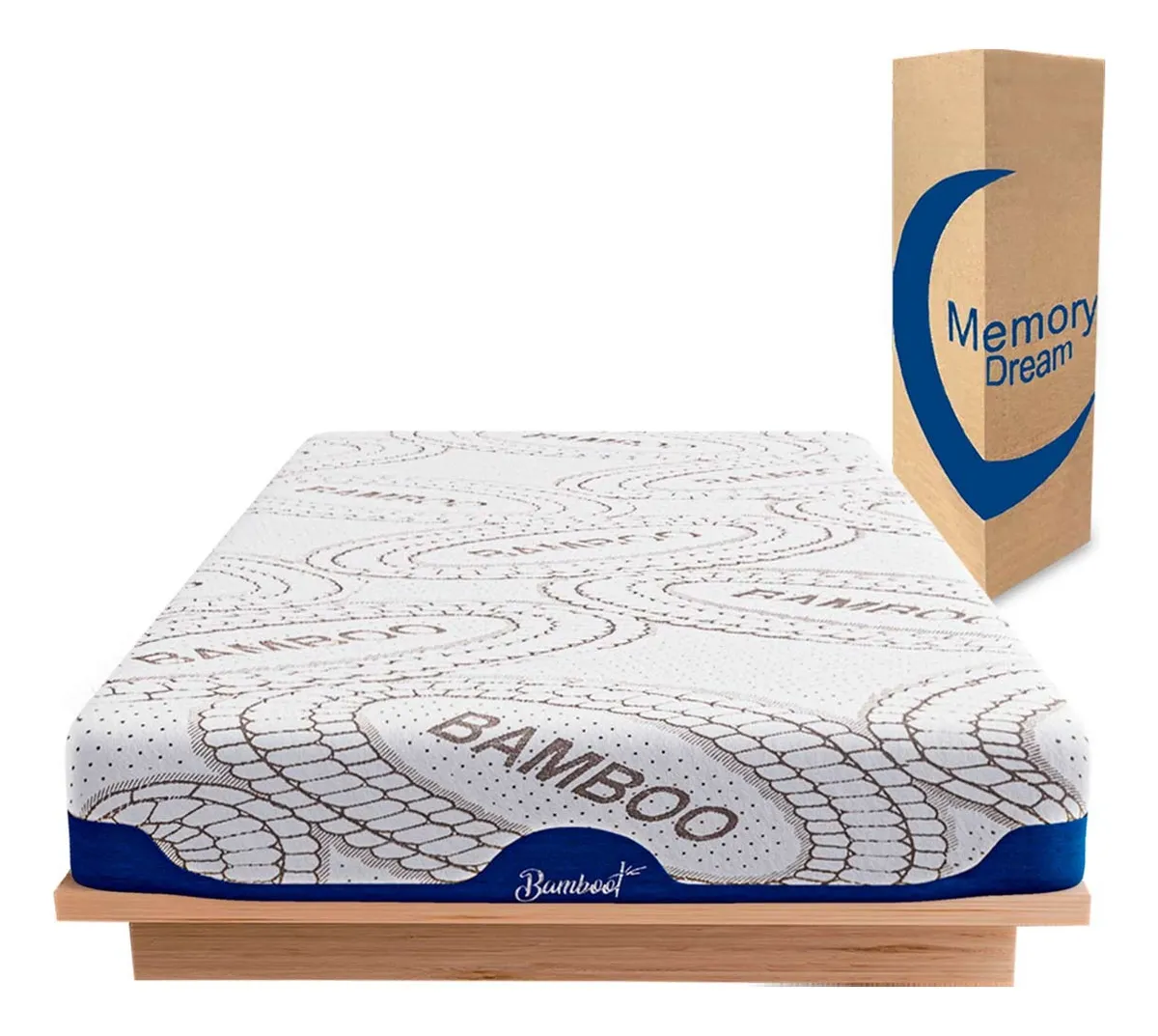 Colchón Memory Foam Bamboo En Caja 10 Años Garantía King