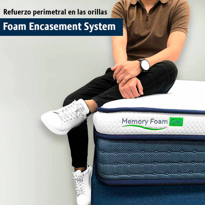 Colchón Memory Foam Bio Cool En Caja Queen