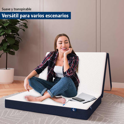 Colchón Individual Memory Plegable Espuma Visitas Suave