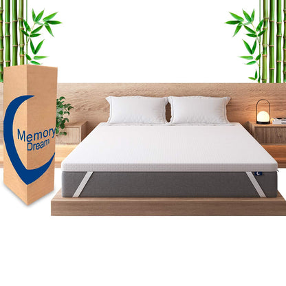 Colchoneta Individual Memory Gel Funda Lavable Tela Bamboo