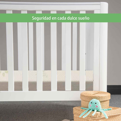 Colchon Cuna Bebe Memory Funda Lavable Tela Bamboo 100x70x9