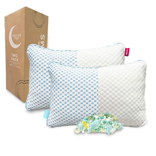 2 Pack Almohadas Memory Foam Ajustable Ortopédicas King Size