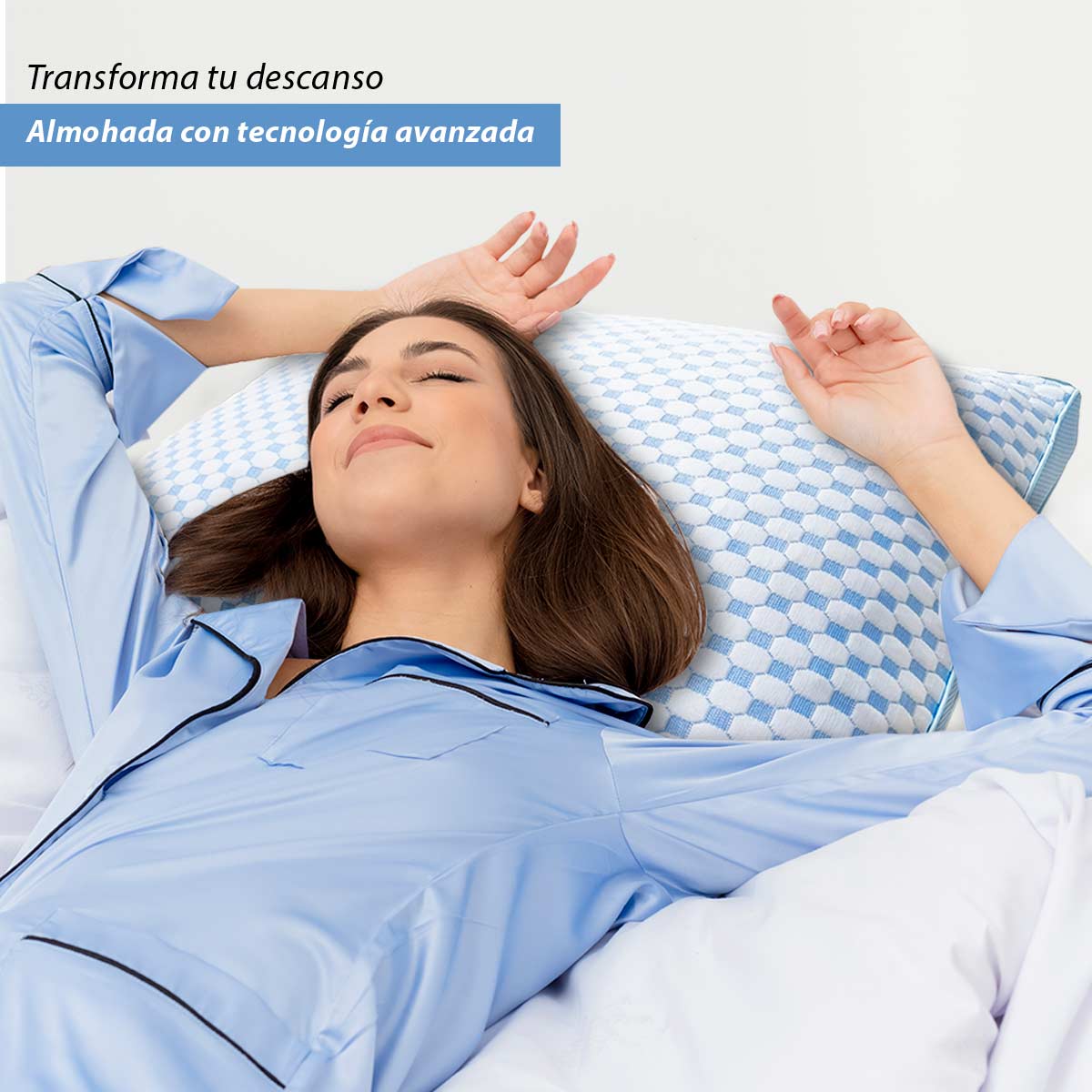 2 Pack Almohadas Memory Foam Ajustable Ortopédicas King Size