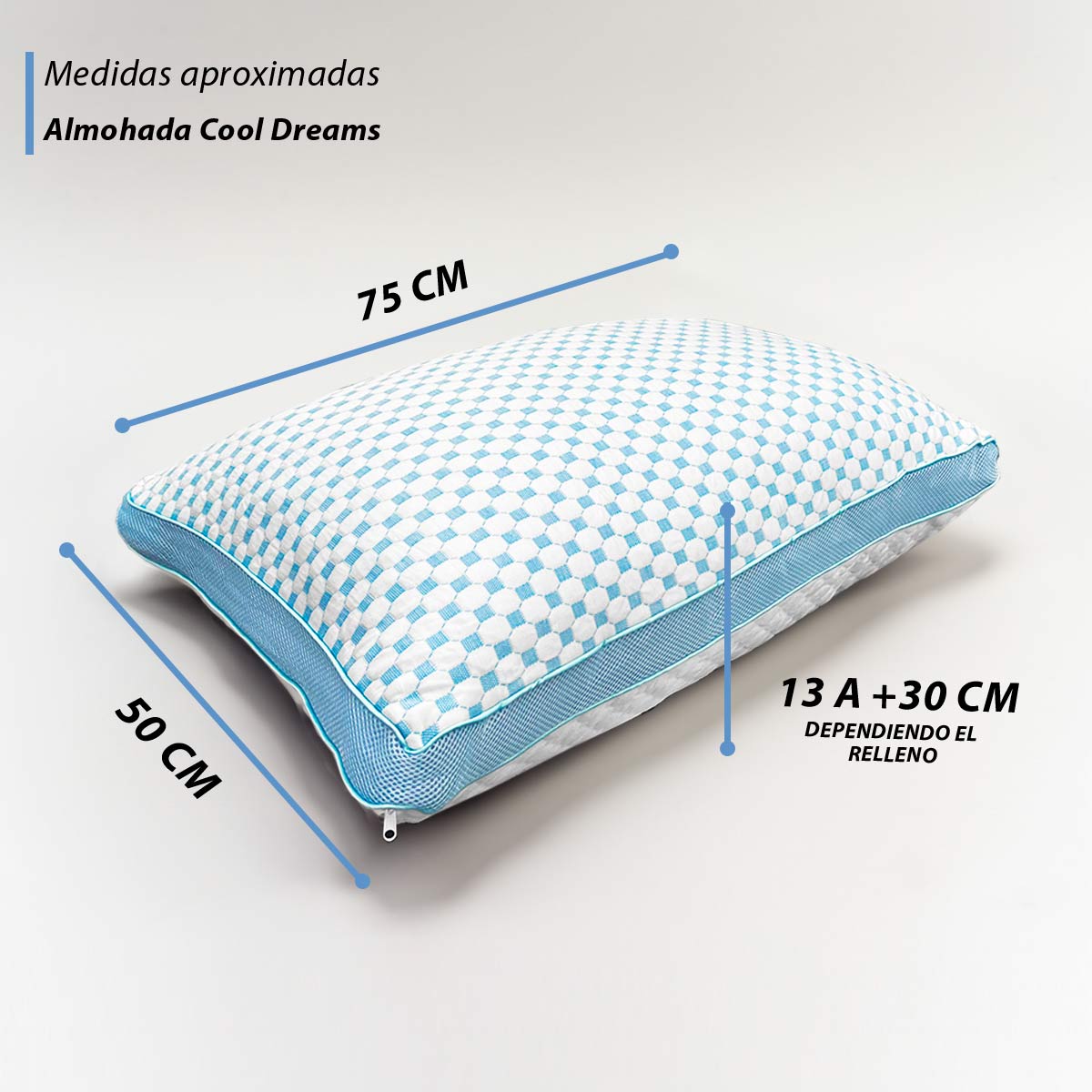 2 Pack Almohadas Memory Foam Ajustable Ortopédicas King Size