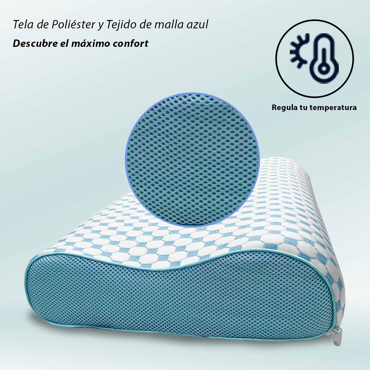 2 Pack Almohada Ortopédica Cervical Estándar Memory Foam