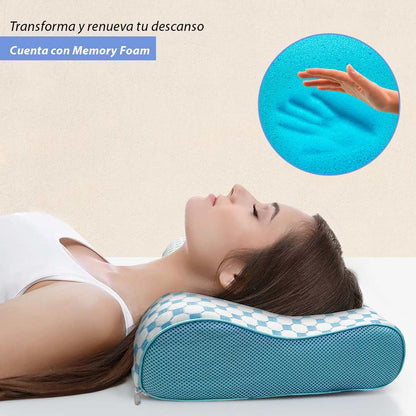 2 Pack Almohada Ortopédica Cervical Estándar Memory Foam