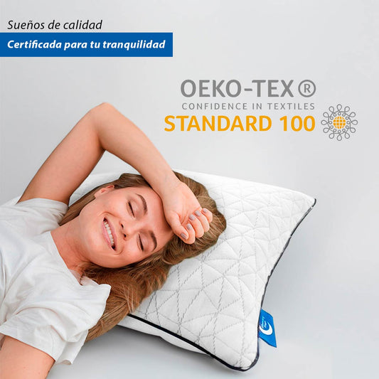 2 Pack Almohadas Ajustables Memory Foam Estándar Tela Bamboo
