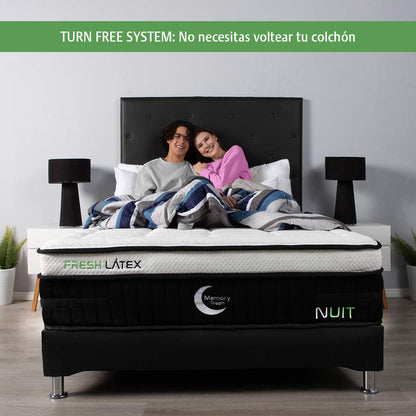 Colchón Fresh Latex Memory Foam Queen Size