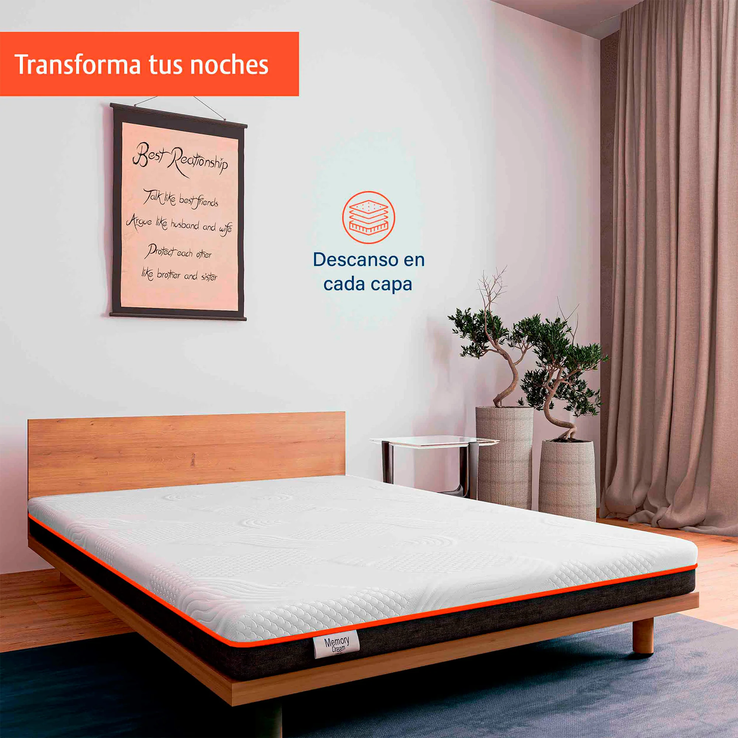 Colchón Individual Memory Foam 5 Años De Garantia Oferta