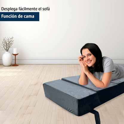 Sofa Cama Individual Memory Sillon Puff Plegable 60x190x15