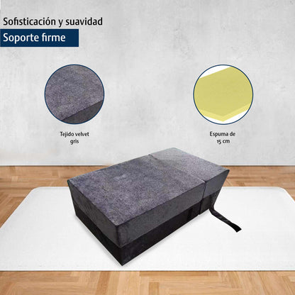 Sofa Cama Individual Memory Sillon Puff Plegable 60x190x15