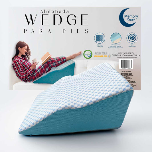 Almohada Ortopedica Reposa Piernas Hinchazon Memory Foam