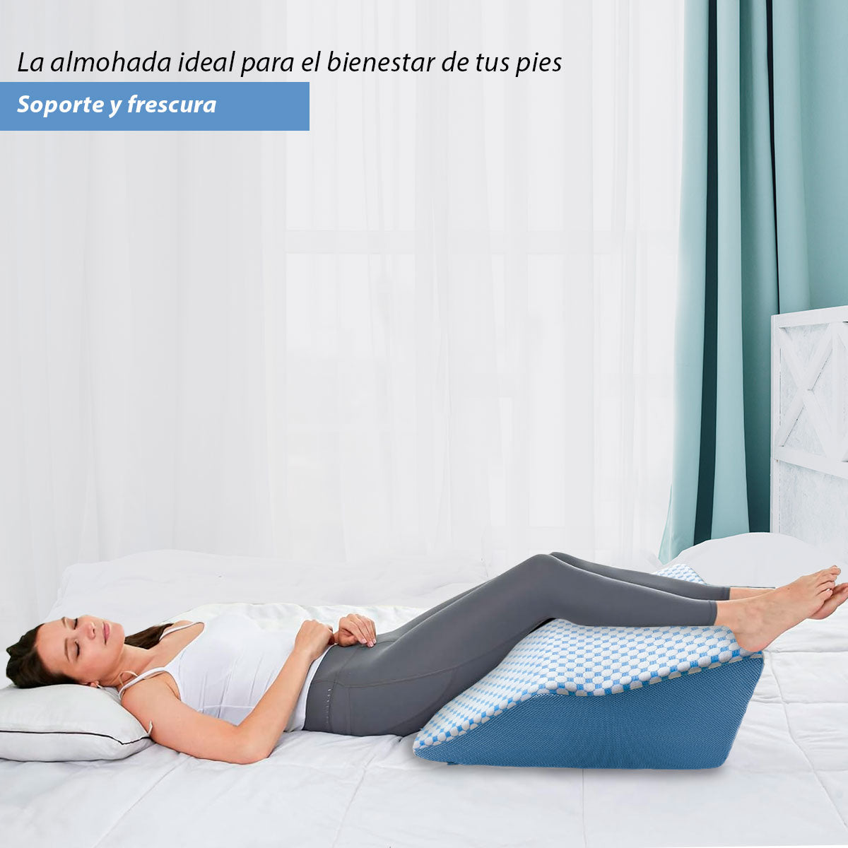 Almohada Ortopedica Reposa Piernas Hinchazon Memory Foam