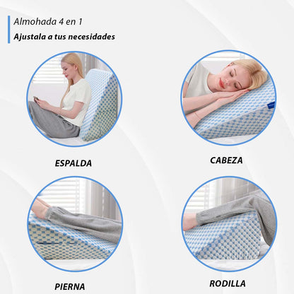 Almohada Ortopédica Descanso Anti Reflujo Con Memory Foam
